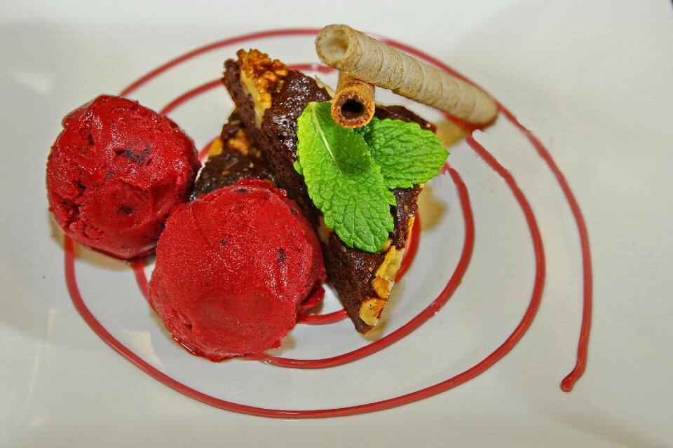 Spearmint chocolate cake food