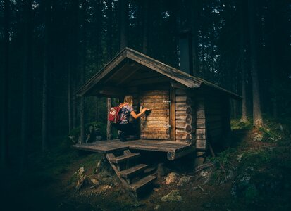 House hut landscape photo