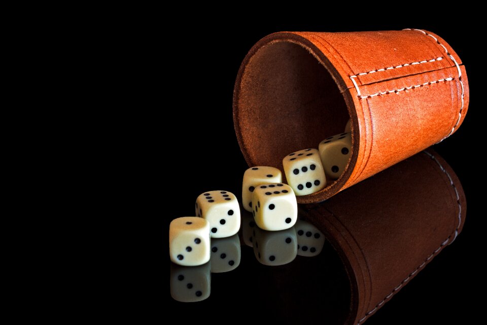 Dice cup black mirroring