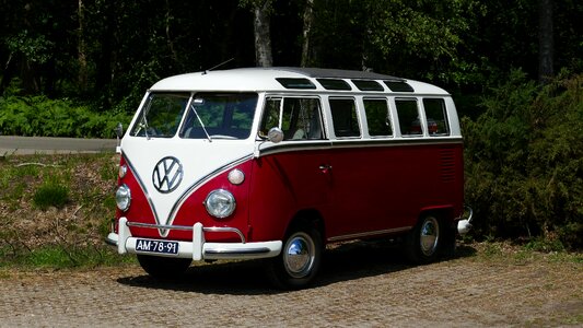 Vintage hippie camper