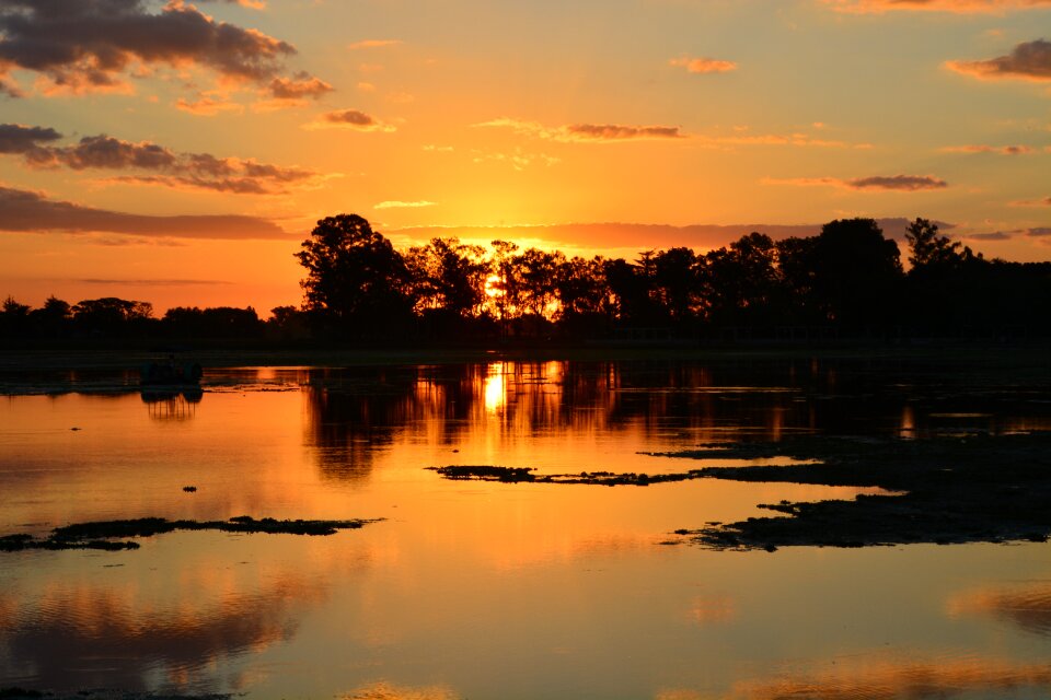 Sunset nature laguna