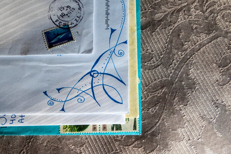 Envelope paper postage