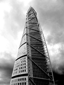 Sky clouds building