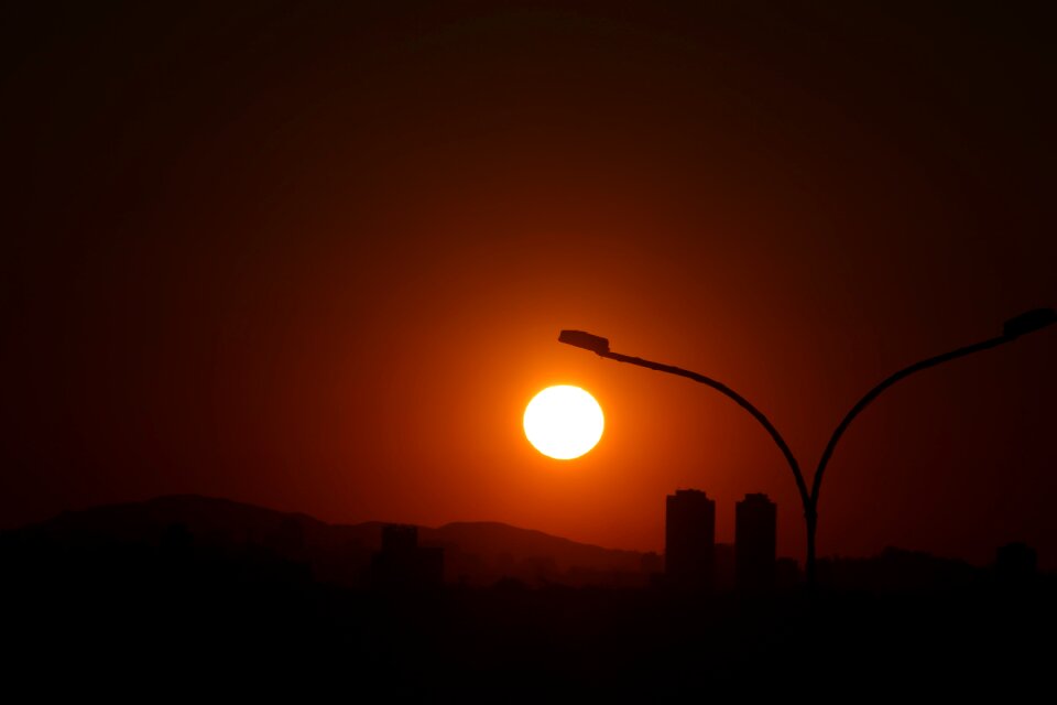São paulo eventide orange sky
