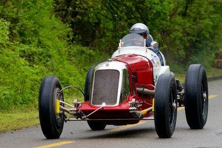 Oldtimer racing car wet