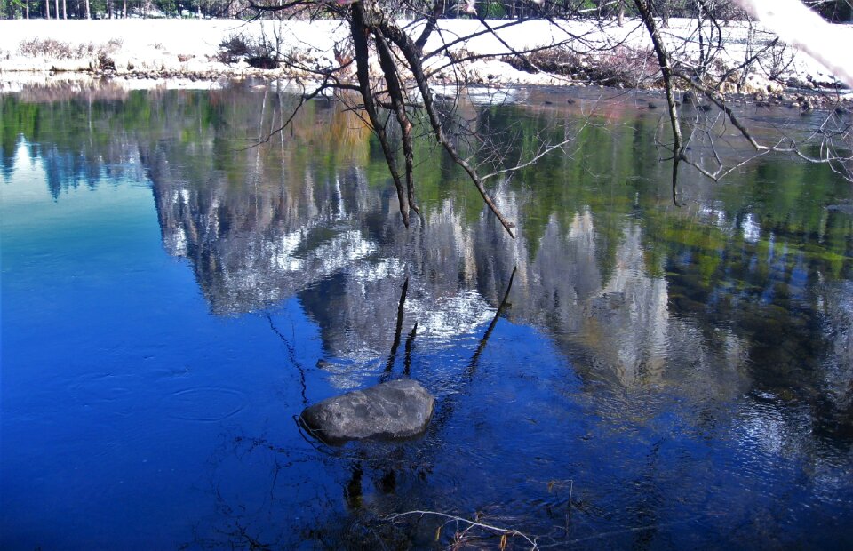 Water snowmelt reflection