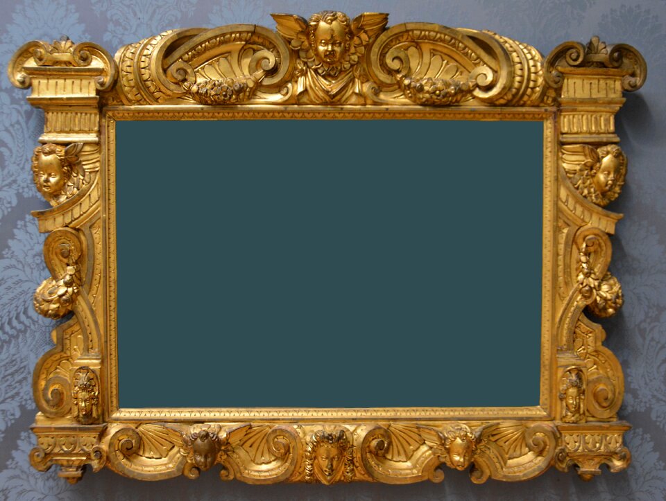 Frame wood picture frame isolated