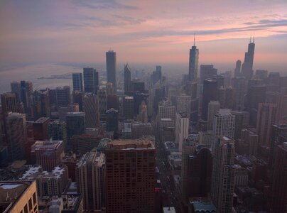 Illinois street sunset photo