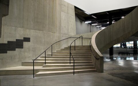Gallery stairs concrete photo