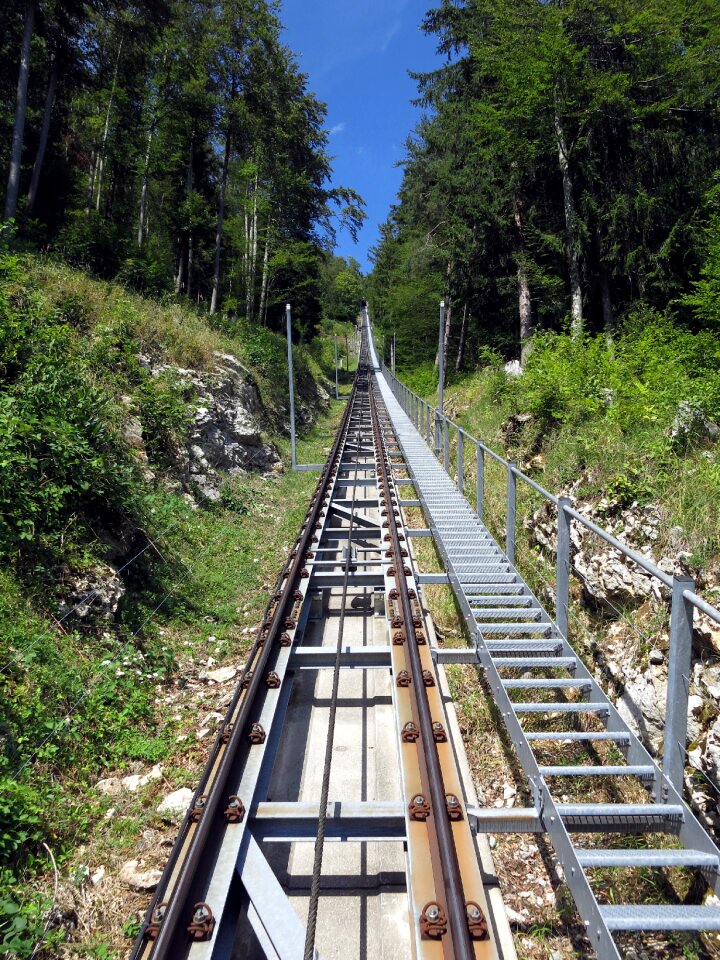 Railway engineering stairs mountain