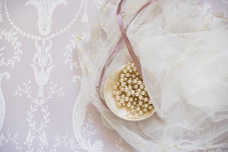 Pearls elegant embroidery