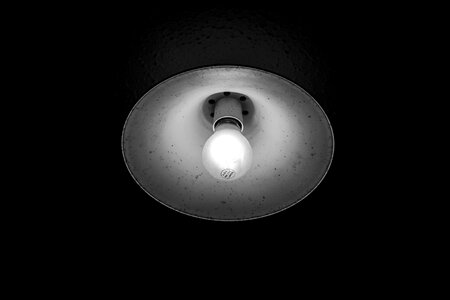 Light black and white light bulb photo