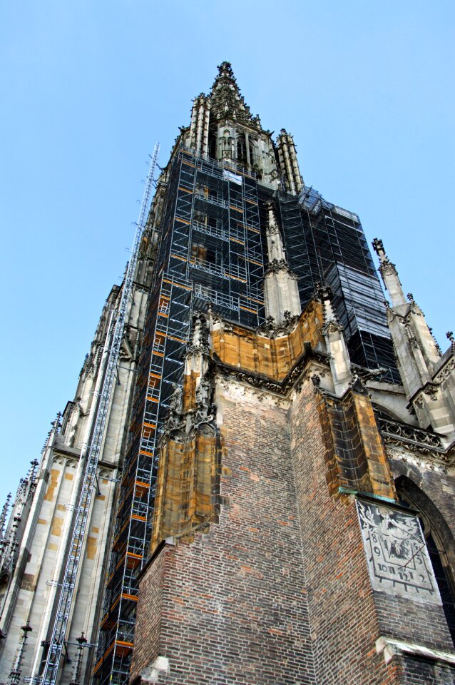 Ulm cathedral site scaffolding
