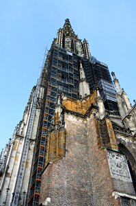 Ulm cathedral site scaffolding photo