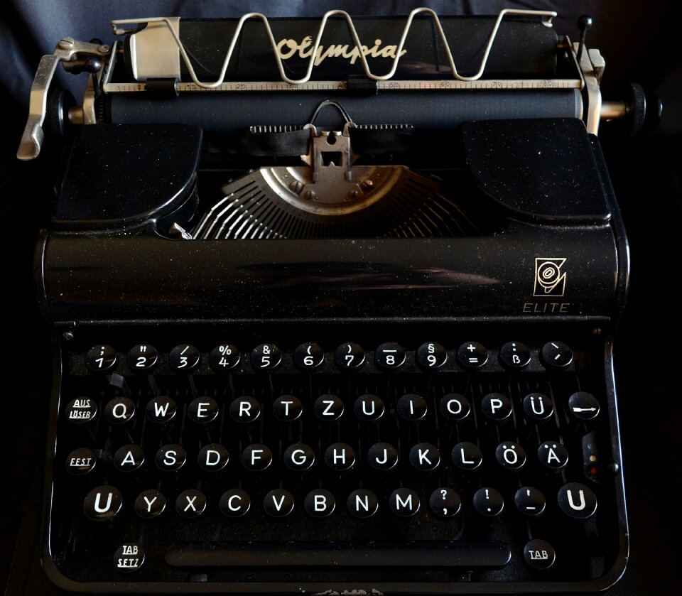 Nostalgia antique old typewriter