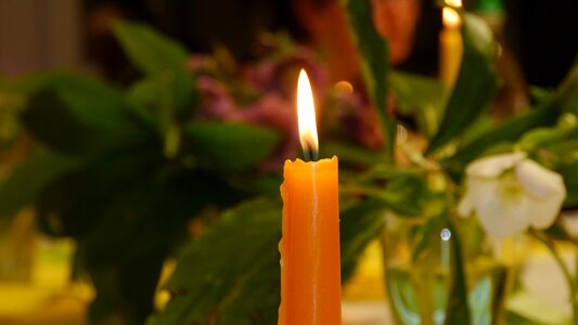 Candle evening light roma table