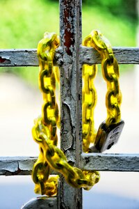 Paint chain padlock photo