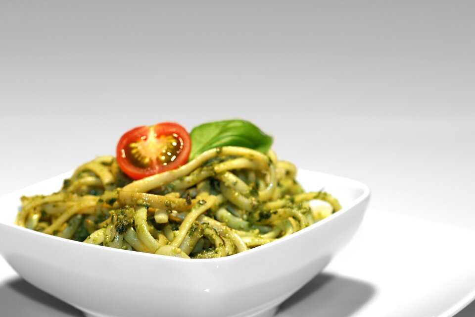 Noodles basil parmesan