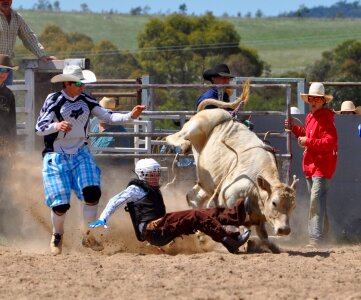 Man bucking action photo