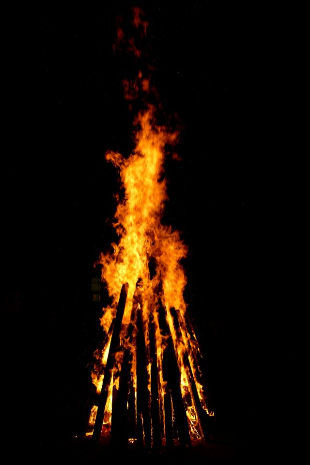 Burn wood fire brand