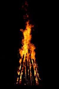 Burn wood fire brand photo
