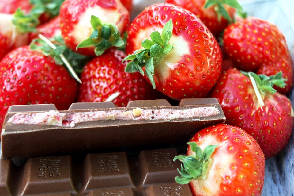 Strawberry chocolate candy delicious