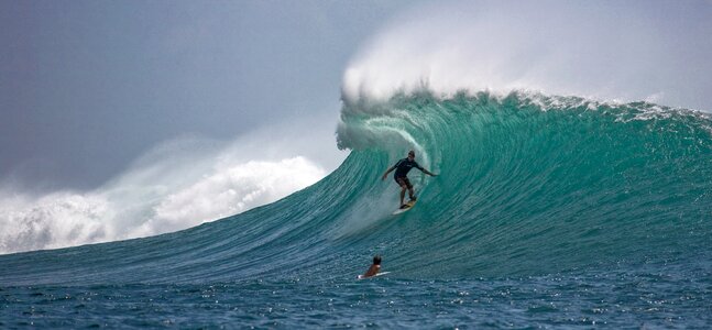 Ombak tujuh coast the indian ocean java island