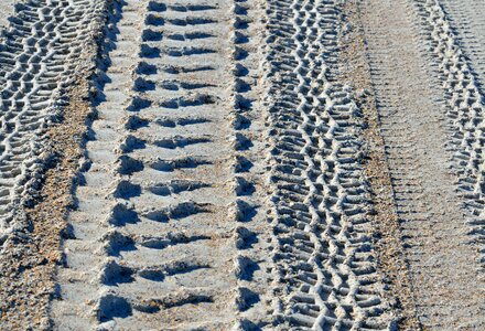 Tracks abstract beach sand photo