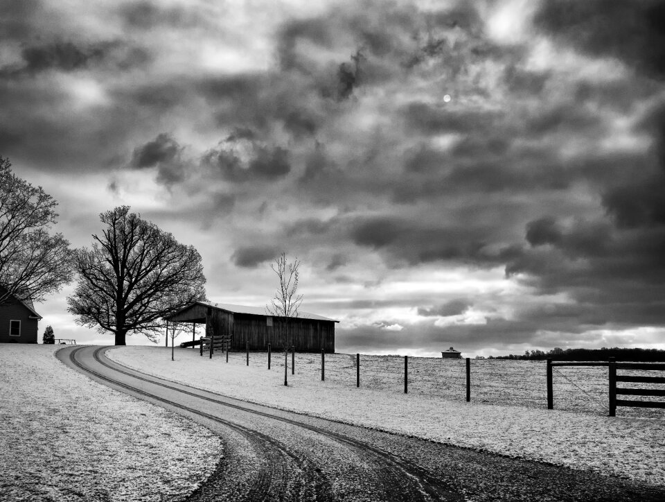 Rural barn field