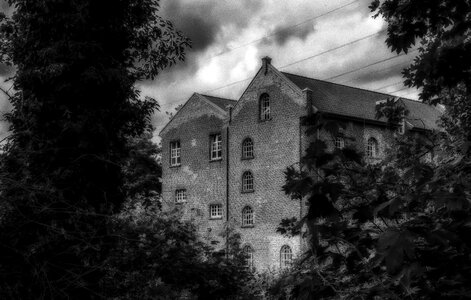 Old building dark spooky photo