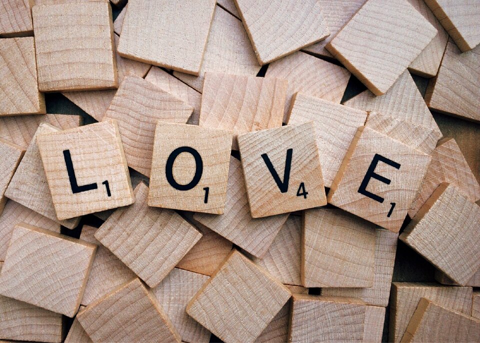 Word emotion brown love