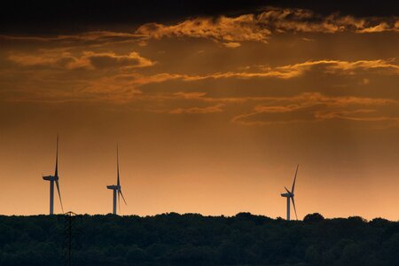 Wind turbines sky alternative
