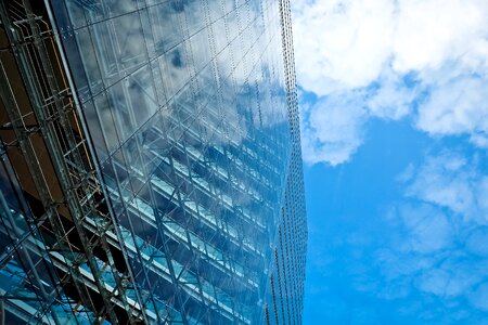 Skyscraper glass house