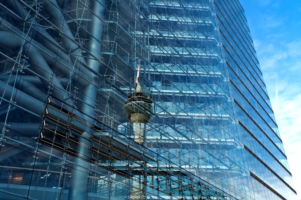 Skyscraper glass house