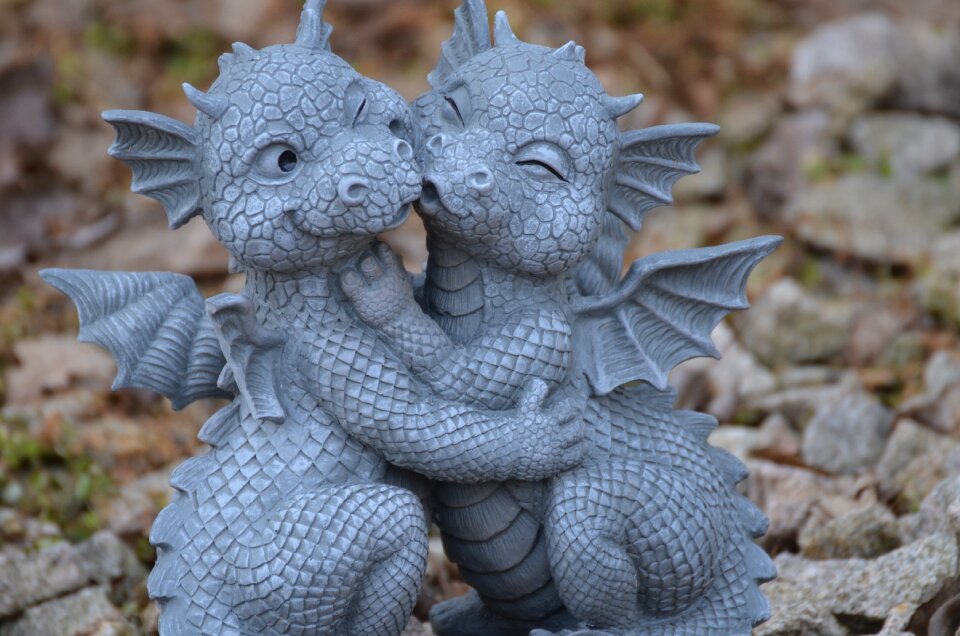 Dragons stone figure sculpture