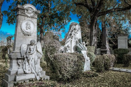 Old cemetery death mourning
