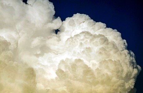 Evening sky clouds form storm clouds