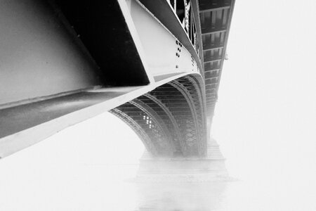 Fog rhine bridge photo