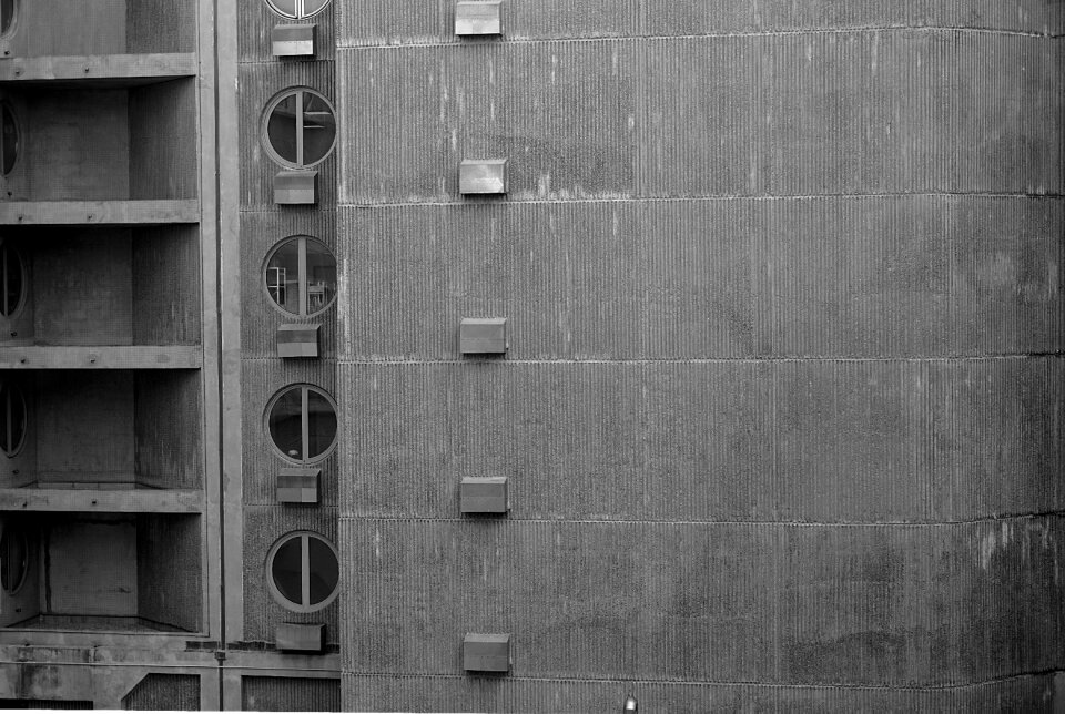 Facade black and white city