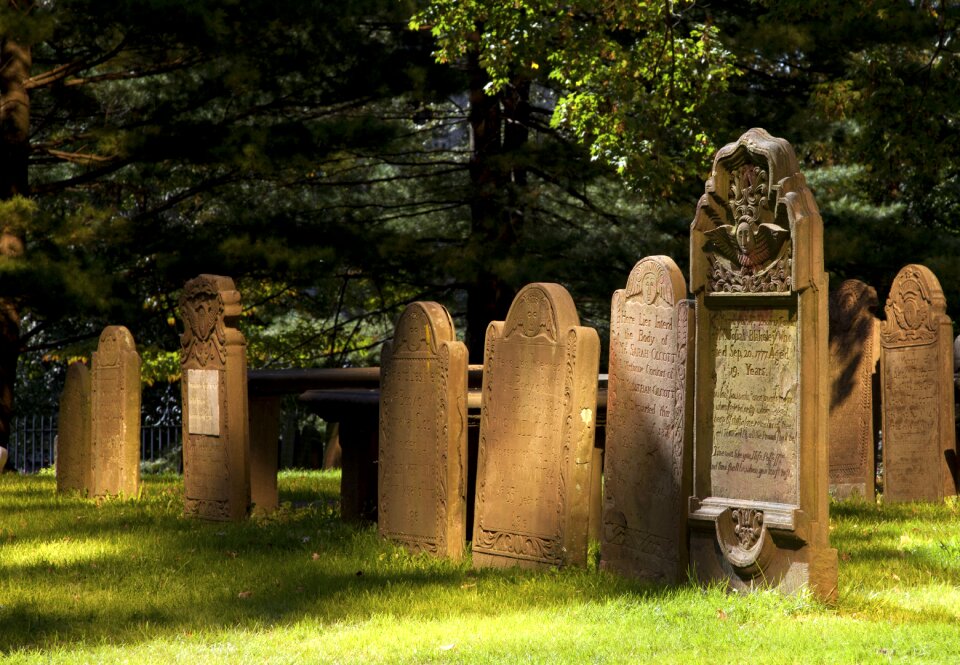 Tombstone old cemetery sun