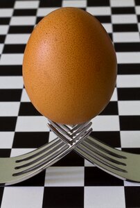Egg forks boiled egg