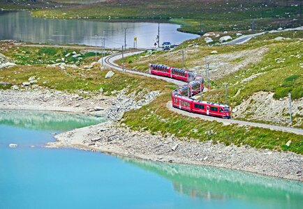 Switzerland pass railway line
