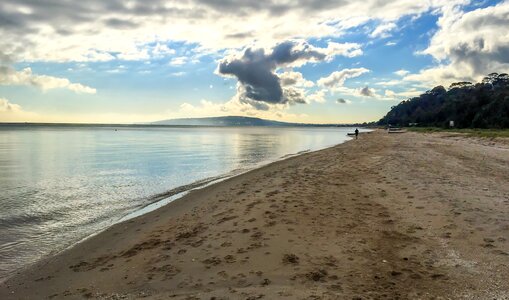 Clouds sky sand photo