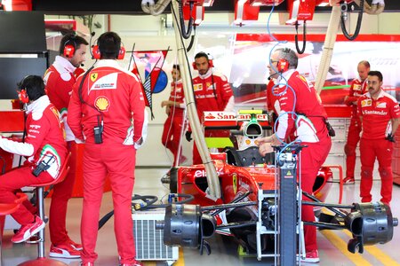 Ferrari team box