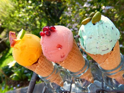 Summer ice cream flavors enjoy photo
