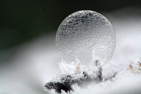 Frost hoarfrost ball photo