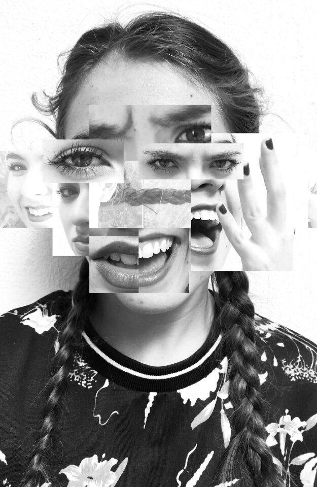 Emotions look woman thinking