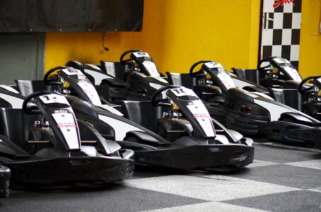 Go karts race speed