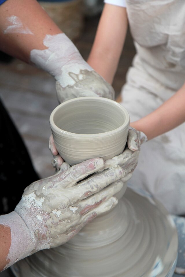 Traditional hand-made clay photo