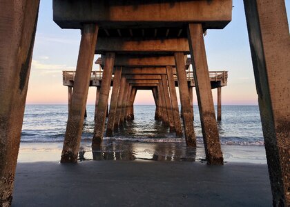 Coast tybee island georgia brown island